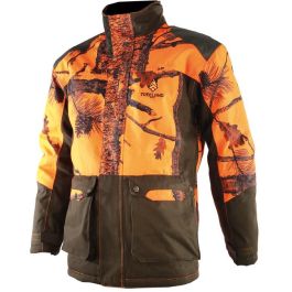 Veste De Chasse Chaude Treeland Camo Orange Poste Battue