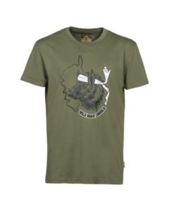 T-Shirt Homme Kaki Wild Boar Corsica 